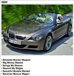 What Does Bmw Stand for Funny • The Car How